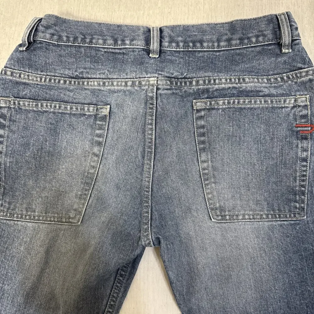 Diesel Bootcut Mens 31x30 Blue Jeans Wash Cowboy Western Distressed Italian